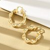 Brass Twist Ring Hoop Earrings EJEW-B117-01G-1