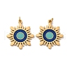 304 Stainless Steel Enamel Pendants STAS-U061-01G-1