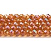 Electroplate Transparent Glass Beads Strands X1-GLAA-H021-01B-FR02-2