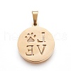 304 Stainless Steel Pendants STAS-P234-02G-2