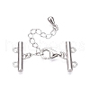 Anti-Tarnish Rhodium Plated 925 Sterling Silver Necklace Layering Clasps STER-N016-13P-1