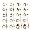 Tibetan Style Toggle Clasps TIBE-TA0001-21AB-2