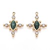 Natural African Jade Faceted Horse Eye Pendants STAS-N109-161G-1
