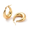 Vacuum Plating 304 Stainless Steel Chunky Hoop Earrings for Women X-EJEW-F280-06B-G-1