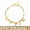 Brass Charm Bracelets for Women BJEW-C083-08G-5