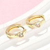 Heart Brass Micro Pave Clear Cubic Zirconia Hoop Earrings EJEW-Z102-28G-3