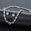 Brass Cubic Zirconia Jewelry Sets FS-WG75FBD-01-3