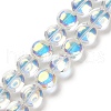 Transparent Electroplate Glass Bead Strands EGLA-P049-01A-AB02-2
