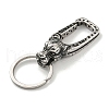 Tibetan Style 316 Surgical Stainless Steel Fittings with 304 Stainless Steel Key Ring FIND-Q101-10AS-01-2