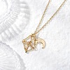 304 Stainless Steel Empty Macrame Pouch Star Moon Pendant Cable Chain Necklaces NJEW-JN05282-01-1