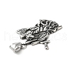 304 Stainless Steel Manual Polishing Pendants STAS-G274-07AS-3
