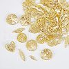 Olycraft 144Pcs 9 Styles Hollow Alloy Cabochons MRMJ-OC0002-41-5
