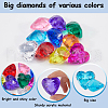 SOFPLATE 10Pcs 10 Colors Transparent Acrylic Beads TACR-SP0001-16-6