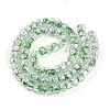 Luminous Handmade Silver Foil Glass Beads Strands FOIL-N029-02B-06-3