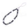 Rondelle Glass & Polymer Clay Rhinestone Beads Phone Hand Strap Chains HJEW-YW0001-05A-1
