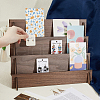 3-Tier Wooden Earring Display Card Stands EDIS-WH0022-30-3