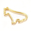 Zinc Alloy Open Back Bezel Pendants PALLOY-D199-12G-2