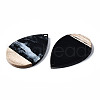 Opaque Resin & Walnut Wood Pendants RESI-T035-28-B02-3