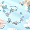 Ocean Series Alloy Link Bracelets BJEW-JB11840-4
