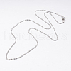 Brass Ball Chain Necklaces X-MAK-L009-06P-2