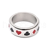 Stainless Steel Spinner Ring RJEW-C019-05P-1