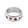 Titanium Steel Spinner Ring RJEW-C019-05P-1