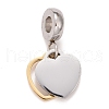 304 Stainless Steel European Dangle Charms STAS-I194-23GP-2