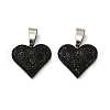 201 Stainless Steel Clay Pendants STAS-R166-02A-P-1