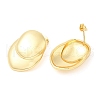 Brass Twist Teardrop Stud Earrings EJEW-K251-17G-2