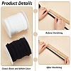 Fingerinspire 20 Yards 2 Colors Polyester Picot Elastic Lace Ribbon OCOR-FG0002-38-4