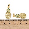 Brass Micro Pave Cubic Zirconia Pendants KK-C093-27B-G-3