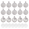 ARRICRAFT 40pcs Flat Round Pendant Making Kits DIY-AR0001-30S-1