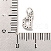 Initial Letter Brass with Cubic Zirconia Charms KK-Q814-26D-P-3