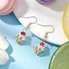 Ice Cream Cup Handmade Glass Seed Beads Dangle Earrings for Women EJEW-MZ00392-3