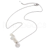 Natural White Moonstone Chip & Constellation Pendant Necklaces NJEW-JN05084-04-4