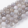 Natural Striped Agate/Banded Agate Beads Strands G-G581-8mm-09-1