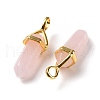 Natural Rose Quartz Pointed Pendants G-K329-52G-4