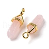 Natural Rose Quartz Pendants G-K329-52G-4