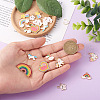 Boutigem 24Pcs 12 Style Alloy Enamel Pendants ENAM-BG0001-02-7