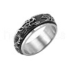 Dragon Stainless Steel Rotating Finger Ring PW-WG19507-05-1