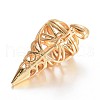 Hollow Brass Cone Cage Pendants KK-E671-27G-1
