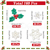 SUNNYCLUE 160Pcs 4 Styles Christmas Theme Opaque Resin Cabochons RESI-SC0005-80A-2