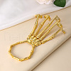 Punk Style Alloy Skeleton Hand Ring Bracelets with Finger Nails Tip Claw WG3AE99-02-1
