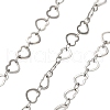 304 Stainless Steel Heart Link Chains CHS-A016-34B-P01-1