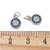 Brass Micro Pave Cubic Zirconia Charms KK-U056-39P-3