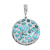 Polymer Clay Rhinestone Pendants RB-S056-14A-P-2