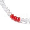 Electroplate Glass Beads Stretch Bracelets for Women BJEW-JB11397-03-4