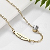 201 Stainless Steel Cable Chain Bracelets BJEW-H205-01D-G-2