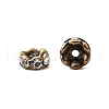 Brass Rhinestone Spacer Beads RB-A014-L8mm-01AB-NF-4