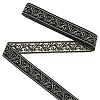 10 Yards Ethnic Style Polyester Jacquard Flower Ribbon OCOR-WH0090-041-1